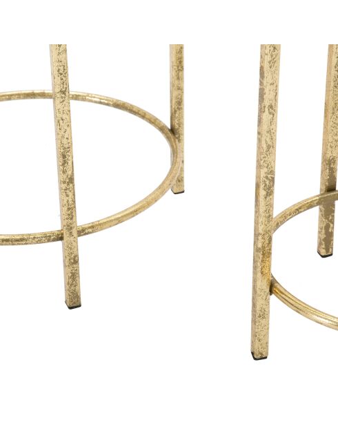 2 macetas con patas doradas