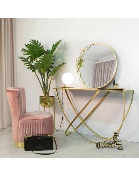 2 macetas con patas doradas