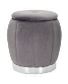 Pouf avec coffre de rangement gris  - 43x43x43 cm