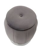 Pouf avec coffre de rangement gris  - 43x43x43 cm