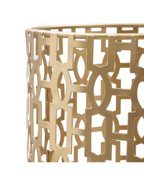Gouden opengewerkte parapluhouder - 47,5x22,5x22,5 cm