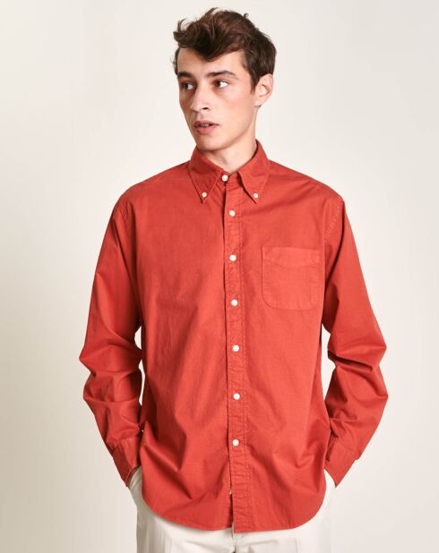 Chemise droite Gibbs brique