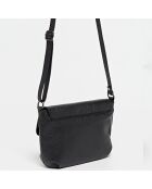 Sac bandoulière en Cuir Joyce  noir - 25x17x5 cm