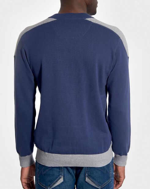 Blauw/grijze trui van Carrye