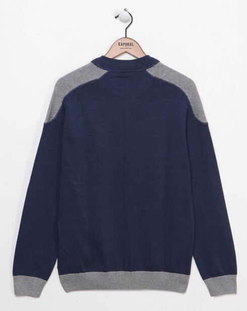 Blauw/grijze trui van Carrye