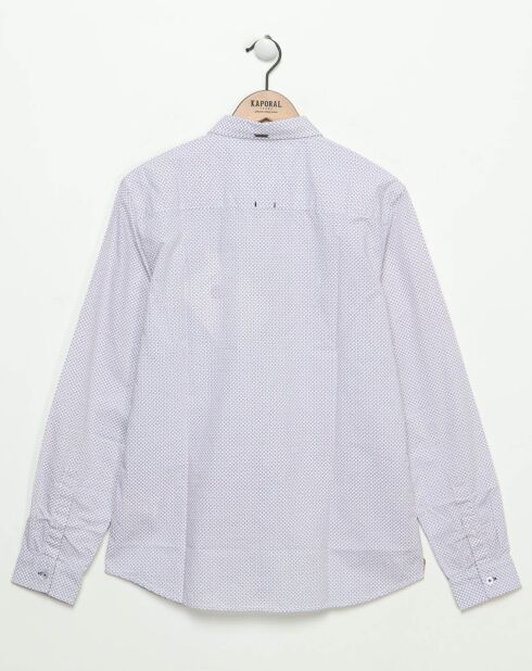 Slim Fit Caty Shirt mit Aufdruck in Weiß/Marineblau/Rot