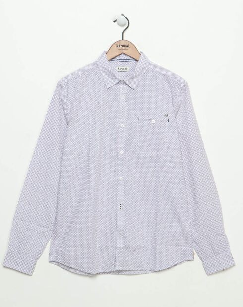 Slim Fit Caty Shirt mit Aufdruck in Weiß/Marineblau/Rot