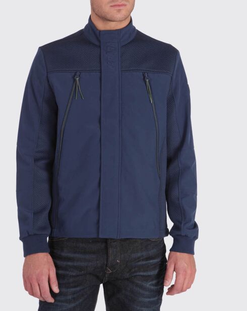 Veste bi-matière Cope bleue