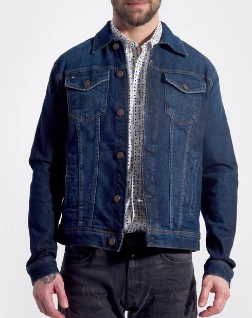 Veste en jean Krosse bleu foncé