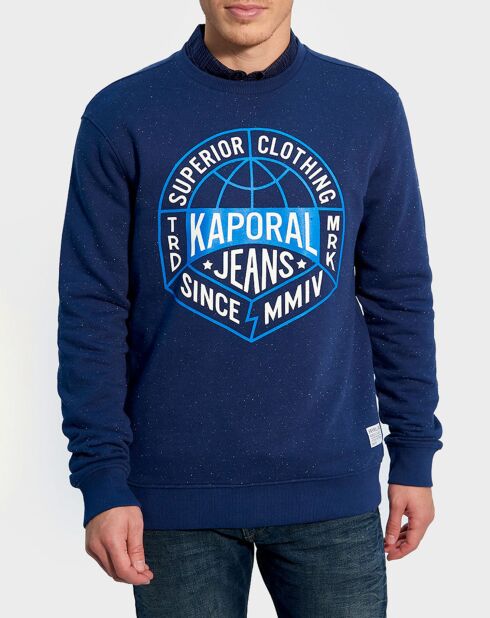 Blauwe sweater met gespikkelde Tymeoe