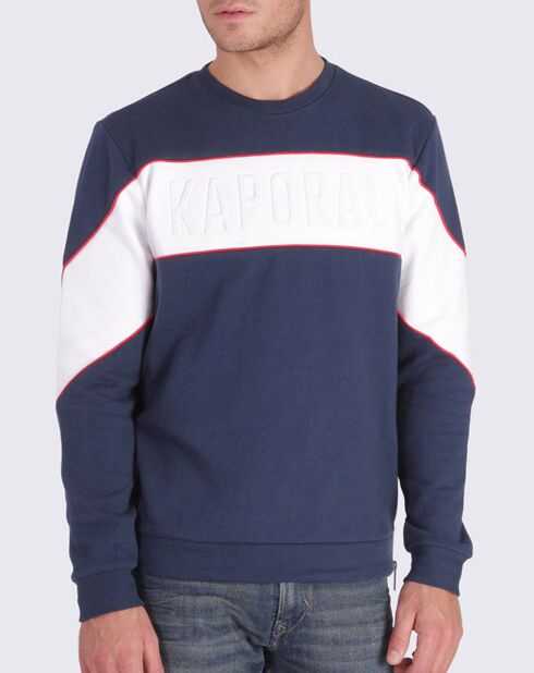Sweat Wuline marine/blanc