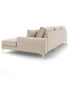 Canapé d'angle droit 5 places Madara beige - 254x182x90 cm