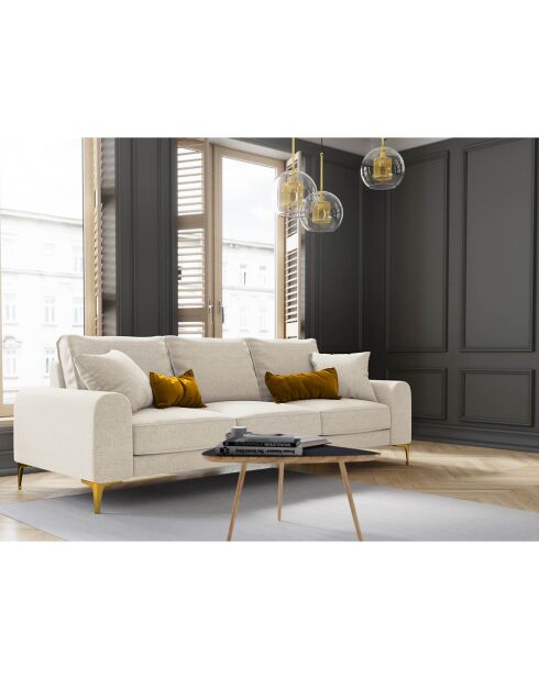 Canapé 4 places Madara beige clair - 237x102x90 cm