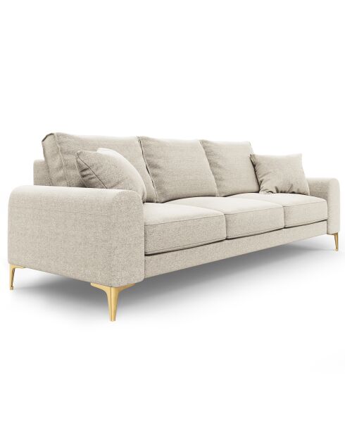 Canapé 4 places Madara beige clair - 237x102x90 cm