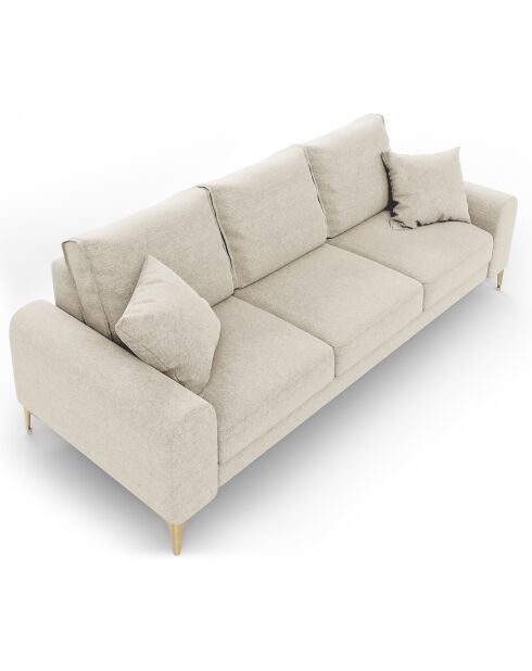 Canapé 4 places Madara beige clair - 237x102x90 cm