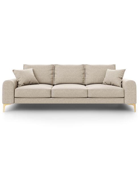 Canapé 3 places Madara beige - 222x102x90 cm