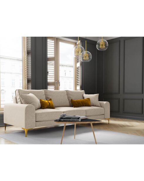 Canapé 3 places Madara beige - 222x102x90 cm