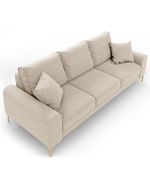 Canapé 3 places Madara beige - 222x102x90 cm