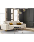 Canapé 3 places Madara beige clair - 222x102x90 cm
