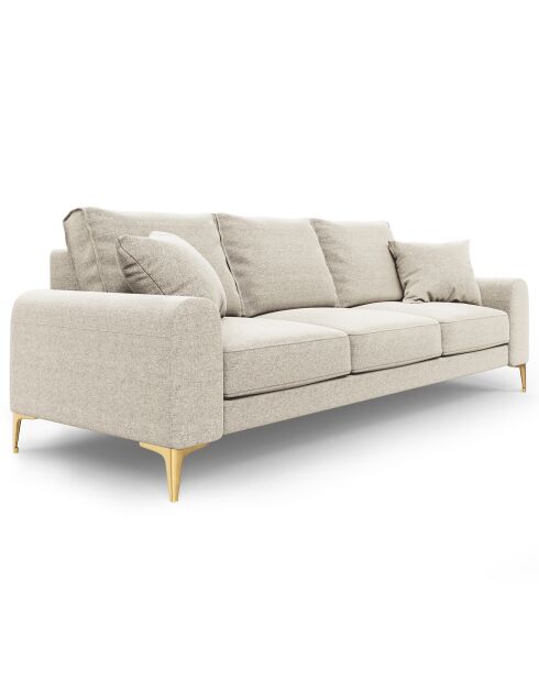 Canapé 3 places Madara beige clair - 222x102x90 cm