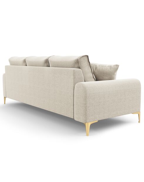 Canapé 3 places Madara beige clair - 222x102x90 cm