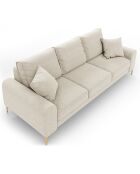 Canapé 3 places Madara beige clair - 222x102x90 cm