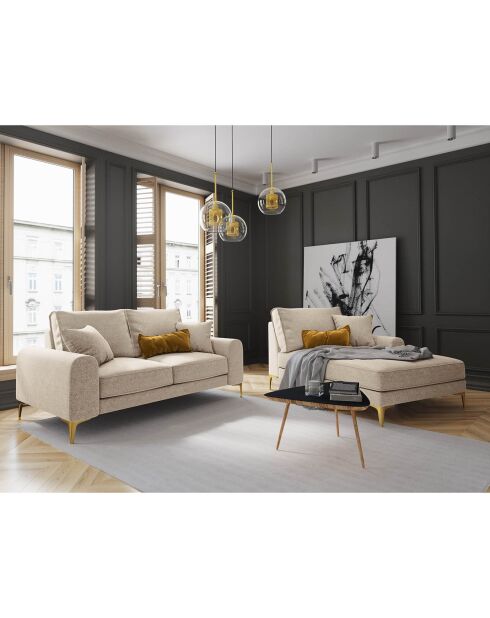 Canapé 2 places Madara beige - 172x102x90 cm