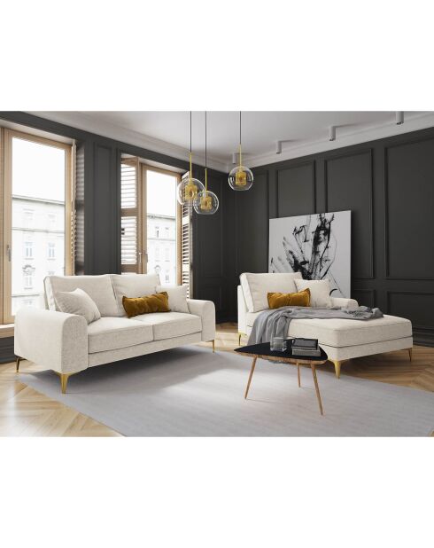 Canapé 2 places Madara beige clair - 172x102x90 cm