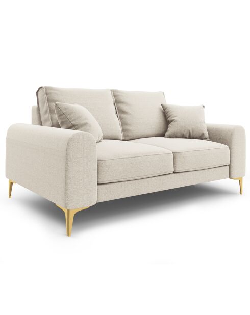 Canapé 2 places Madara beige clair - 172x102x90 cm
