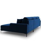 Madara 5-Sitzer-Ecksofa aus Samt rechts königsblau - 254x182x90 cm
