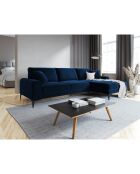 Madara 5-Sitzer-Ecksofa aus Samt rechts königsblau - 254x182x90 cm
