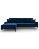 Linkes Ecksofa Velvet 5-Sitzer Madara königsblau - 254x182x90 cm
