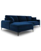 Linkes Ecksofa Velvet 5-Sitzer Madara königsblau - 254x182x90 cm