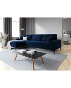 Linkes Ecksofa Velvet 5-Sitzer Madara königsblau - 254x182x90 cm
