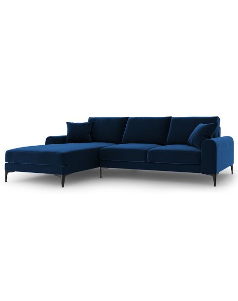 Linkes Ecksofa Velvet 5-Sitzer Madara königsblau - 254x182x90 cm