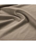 Canapé d'angle gauche Velours 5 places Madara beige - 254x182x90 cm