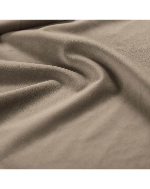 Canapé d'angle gauche Velours 5 places Madara beige - 254x182x90 cm