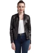 Veste en Cuir Ellyn noire