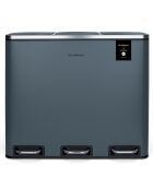 Poubelle de tri à pédale gris foncé - 3x18L