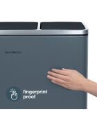 Poubelle de tri à pédale gris foncé - 3x18L