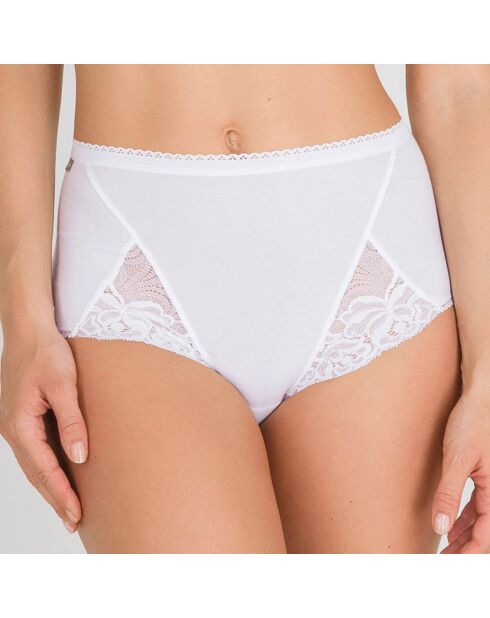 3 Culottes taille haute Coton & Dentelle blanches