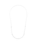 Prestige halsketting van gerhodineerd zilver en natuurlijke witte ronde zoetwaterparels