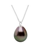 Collier en Argent & Perle de Tahiti poire