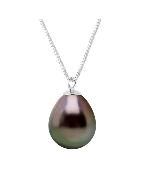 Collier en Argent & Perle de Tahiti poire