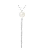 Collier Cascada en Argent rhodié & Perle d'Eau Douce ronde blanc naturel