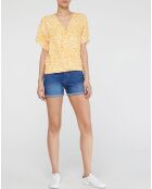 Top Enamelie imprimé  jaune