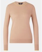 Pull  100% Cachemire Yabrid col rond beige