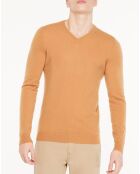 Pull 100% Cachemire Avy col V beige