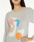 Pull en Laine & Cachemire Yuka col rond gris