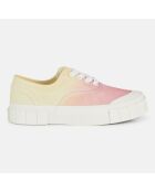 Sneakers en Coton Bio Gnace tie & dye jaune/rose